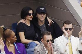 American socialite Kylie Jenner and American-French actor Timothee Chalamet at the US Open men’s singles final match between in New York on Sunday. 