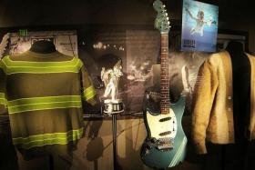 FILE PHOTO: Rarely displayed memorabilia including iconic clothing and musical instruments of the late Kurt Cobain of the legendary grunge band Nirvana, are on display at the \"Nirvana: Taking Punk to the Masses\" exhibition of the Experience Music Project (EMP) in Seattle on April 15, 2011.  TREUTERS/Anthony Bolante/File Photo