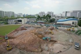 The old Jurong Junior College campus at 800 Corporation Road undergoing demolition on Oct 22.