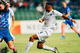 Richairo Zivkovic opens the scoring for the Lion City Sailors in their victory over Hong Kong&#039;s Kitchee in the AFC Champions League on Wednesday night.