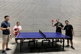 Table tennis enthusiasts can book a free slot online, and play at a table and net donated by STTA in Esplanade MRT station.