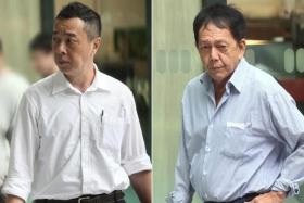 Poiter Agus Kentjana (left) and Wui Ong Chuan on Friday pleaded guilty to one count of cheating and one charge under the Strategic Goods (Control) Act.