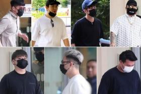 (Clockwise from top left) Kenneth Fu Yongli, Lincoln Peh Wei Qiang, Oh Jia Fu, Daryl Ang Qi Hao, Brian Anthony Yap, Lim Yu Shun and Ian Khoo Ye Siang are being charged for dangerous driving.