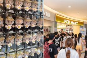 The page claimed that customers queued for up to six hours at the Pop Mart store in Plaza Singapura, and showed a photo of a crowd outside a toy store.