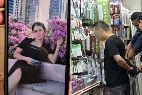 Chinese national Du Zaixing (right) had allegedly attacked Ms Dao Thi Hong at the Quan Long Nippon Paint hardware store on Dec 10. 