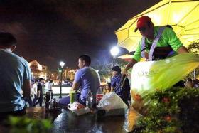 HARD WORK: Mr Keria Peli can collect 50 bags of trash in just one night of cleaning Read Bridge and its vicinity.
