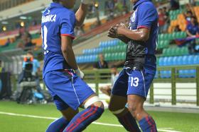 Cambodian players celebrating