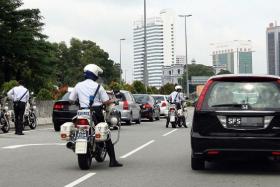 IN ACTION: Traffic police officers during the three-day operation.