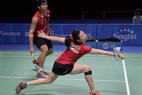 GOLD: The new pairing of Jordan (left) and Susanto (right) make their mark for Indonesia.  