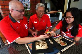 GOLDEN FAMILY: Dr Tay Khoon Hean (left), Mr Tay Lee Soon and synchronised swimmer Tay Aik Fen have nine SEA Games gold medals between them.