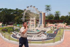  Park ranger Norirwan Abdul Kadir patrolling the Legoland theme park in Johor, Malaysia.