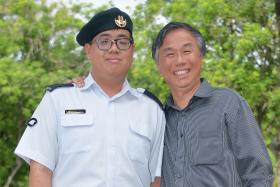 &quot;I wanted to serve in the army because it&#039;s something my father and all my friends went through.&quot; - Mr Jeremy Yap (with his father Matthew) did not let his Asperger&#039;s Syndrome stop him from serving NS