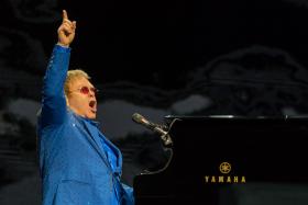 Elton John at his concert in The Star Performing Arts Centre on Dec 1, 2015.