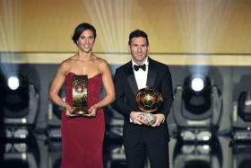 Carli Lloyd and Lionel Messi were crowned the World Player of the Year during the 2015 Ballon d&#039;Or ceremony in Zurich.