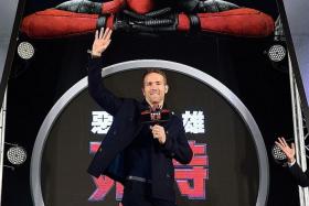 IN ASIA: US actor Ryan Reynolds getting a warm welcome on the red carpet at Deadpool&#039;s premiere at Vie Show Cinemas in Taipei on Thursday.