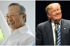 CANDIDATES: (From left) Mr Tan Cheng Bock and Mr Donald Trump.