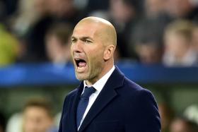 Real Madrid&#039;s French coach Zinedine Zidane.