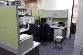 The open plan office at an Ang Mo Kio police station where an investigation officer interviewed Benjamin Lim, 14. The teen was found dead at the foot of his Yishun block on January 26, 2016, after he was questioned by police over the alleged molest of an 11-year-old girl.