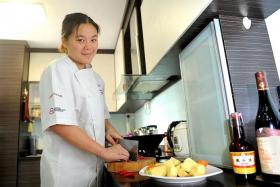 MAKING THE CUT: Miss Melissa Tsang quit law school to enrol in At-Sunrice GlobalChef Academy.