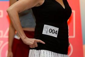 CONFIDENT: Oldest contestant Le Minh Mueller (above), 65, said she goes to the gym six days a week to keep fit.