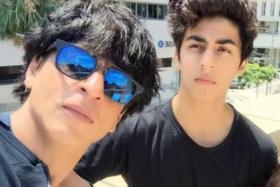 Shahrukh Khan with his son Aryan, who bears a striking resemblance with the Bollywood actor.