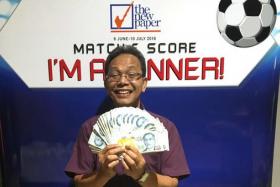 Taxi driver Wari Ismail, 58, has won cash prizes in the TNP Match &amp; Score contest on four separate occasions.