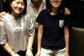 LOSS: Mr Robin Poon Joo Kim with his wife Yep Lay Choo and their daughter Kimberly Poon Hui Yin.