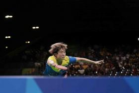 PITY: Feng Tianwei (photo) and Yu Mengyu fail to make the semi-finals yesterday.
