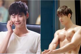FRIENDLY COMPETITION: Actor Lee Jong Suk (left) in W and actor Kim Woo Bin in Uncontrollaby Fond.