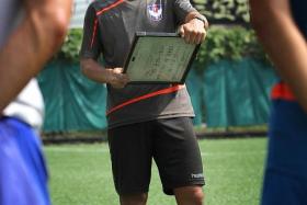 Albirex coach Naoki Naruo.