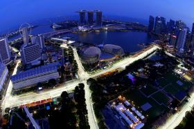 The Marina Bay street circuit.