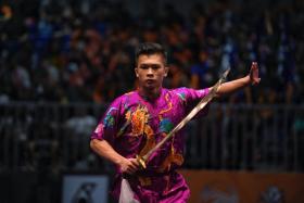 Singapore&#039;s Jowen Lim performing his routine during the SEA Games men&#039;s daoshu event on Aug 2. He won the changquan event on Aug 22.