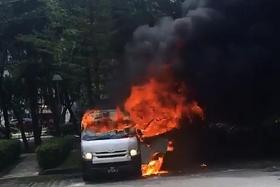 Three vehicles catch fire on Monday