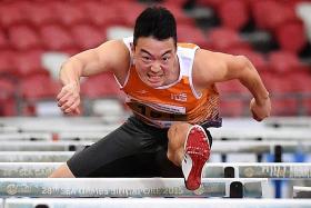 Hurdler Ang Chen Xiang breaks own national record
