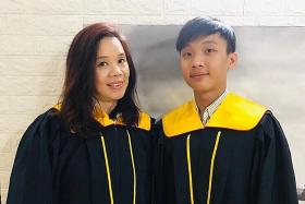 Woman fulfils diploma dream after 30 years, together with son