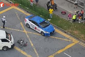 Man, granddaughter taken to hospital after e-bike crash