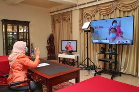 President Halimah pays virtual visit to nursing home