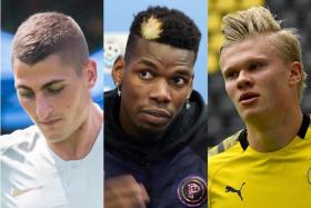 (From left) Marco Verratti, Paul Pogba and Erling Haaland are just some players managed by super agent Mino Raiola. 