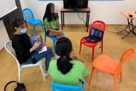 A restorative video conference session with residents of the Singapore Girls&#039; Home.