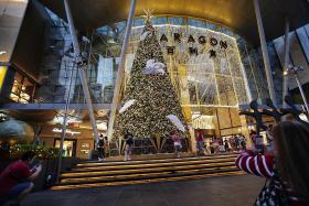 Christmas lights are up but budgets are down at Orchard Road malls
