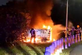 No time for fear, says man who battled van fire near Jurong Hill