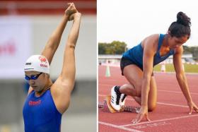 The inclusion of Quah Ting Wen (left) and Shanti Pereira (right) means there are 23 athletes in Singapore&#039;s Tokyo-bound contingent.