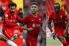 (From left) Liverpool&#039;s Mohamed Salah, Roberto Firmino and Sadio Mane have been looking sharp in pre-season. 