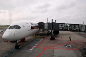 An SIA plane parked at Copenhagen Airport in Denmark. Apart from Denmark, the Netherlands has also increased its risk assessment for Singapore. 