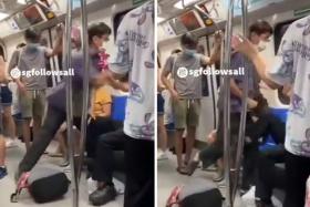 A man attacked an older commuter for allegedly playing music too loudly on an MRT train near Ang Mo Kio station.