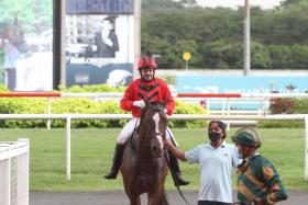 Three-time Singapore champion Manoel Nunes returning on Heartening Flyer, after the pair won the last race of the 2021 racing season on Nov 27. The Brazilian is back from a one-day suspension today.