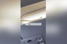 A TikTok video showed a snake on an AirAsia flight from Kuala Lumpur to Tawau on Feb 10, 2022.