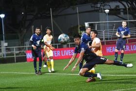 Tanjong Pagar beat Albirex 2-0 in the opening match of the 2022 SPL season at Jurong East Stadium on Feb 25, 2022. 
