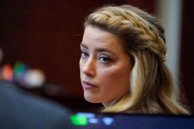 Actress Amber Heard arriving at court for closing arguments in the Depp v. Heard defamation case on May 27, 2022. 