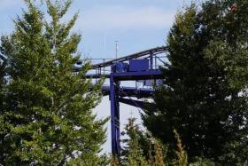 A part of the roller coaster at the Legoland theme park in Guenzburg, southern Germany, where the crash took place on August 11, 2022.